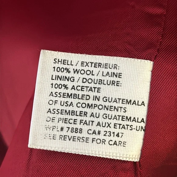 Talbots Red Women’s Coat 100% Wool red Vintage coat size 8 - Picture 13 of 16
